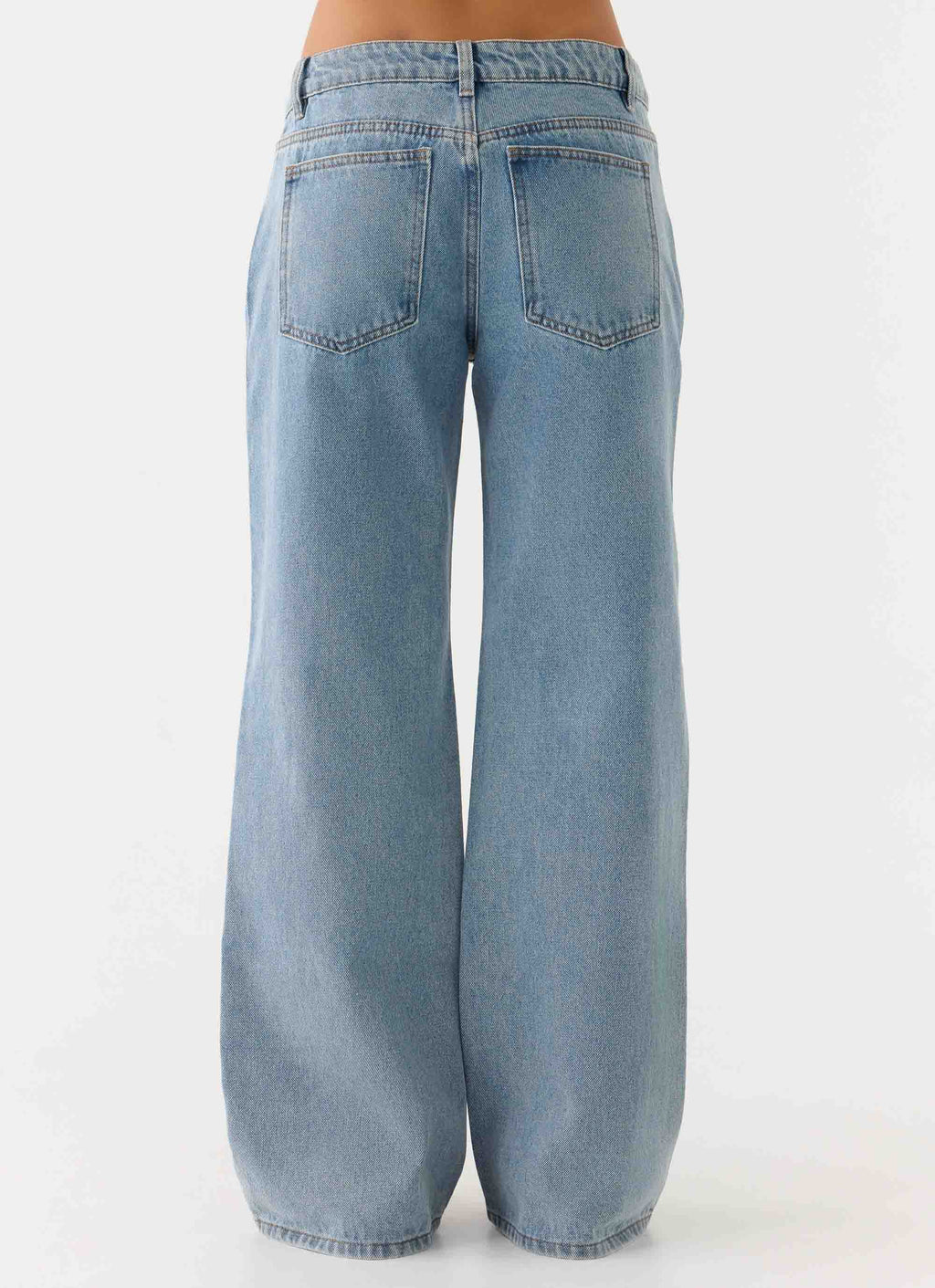 Aesha Low Rise Denim Jeans - Light Denim