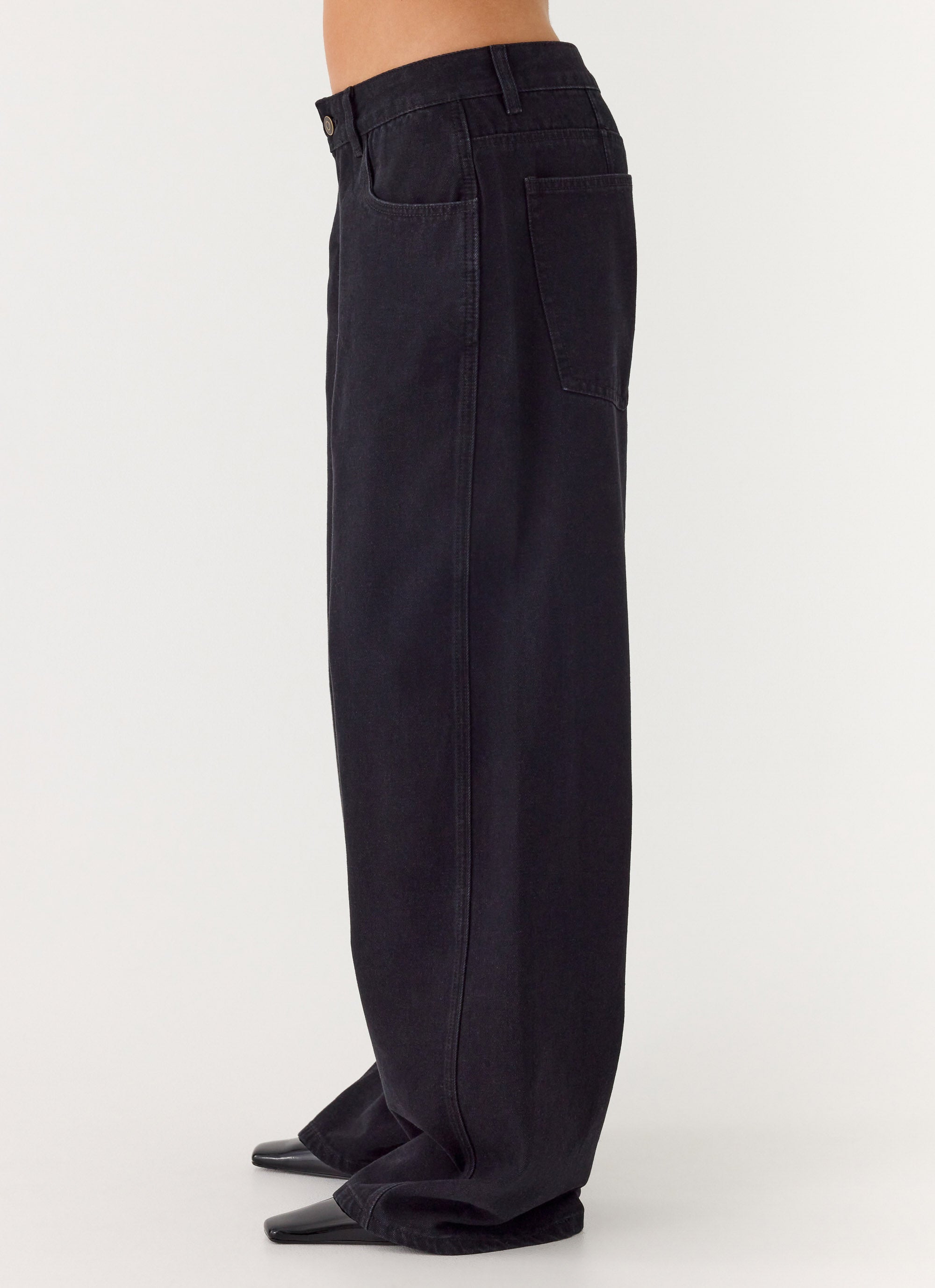 Waylon Low Rise Denim Jeans - Black