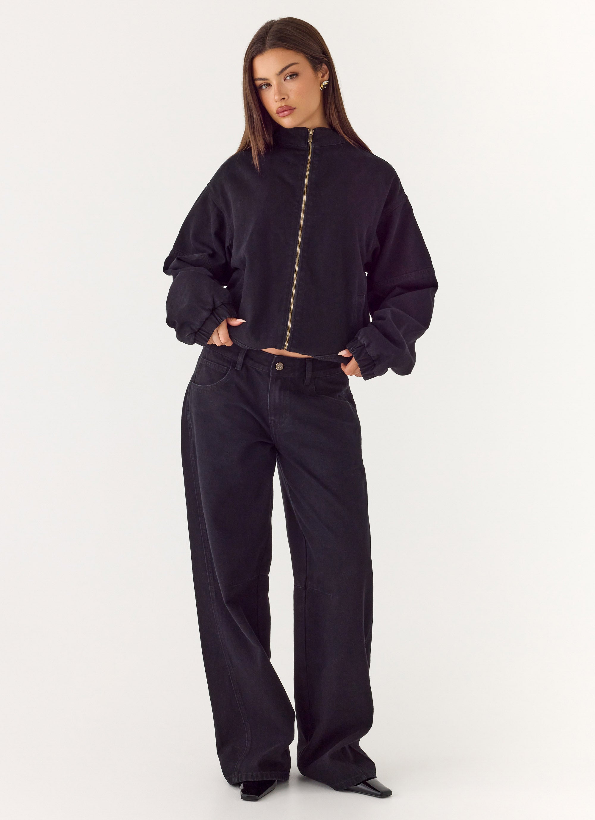 Waylon Low Rise Denim Jeans - Black